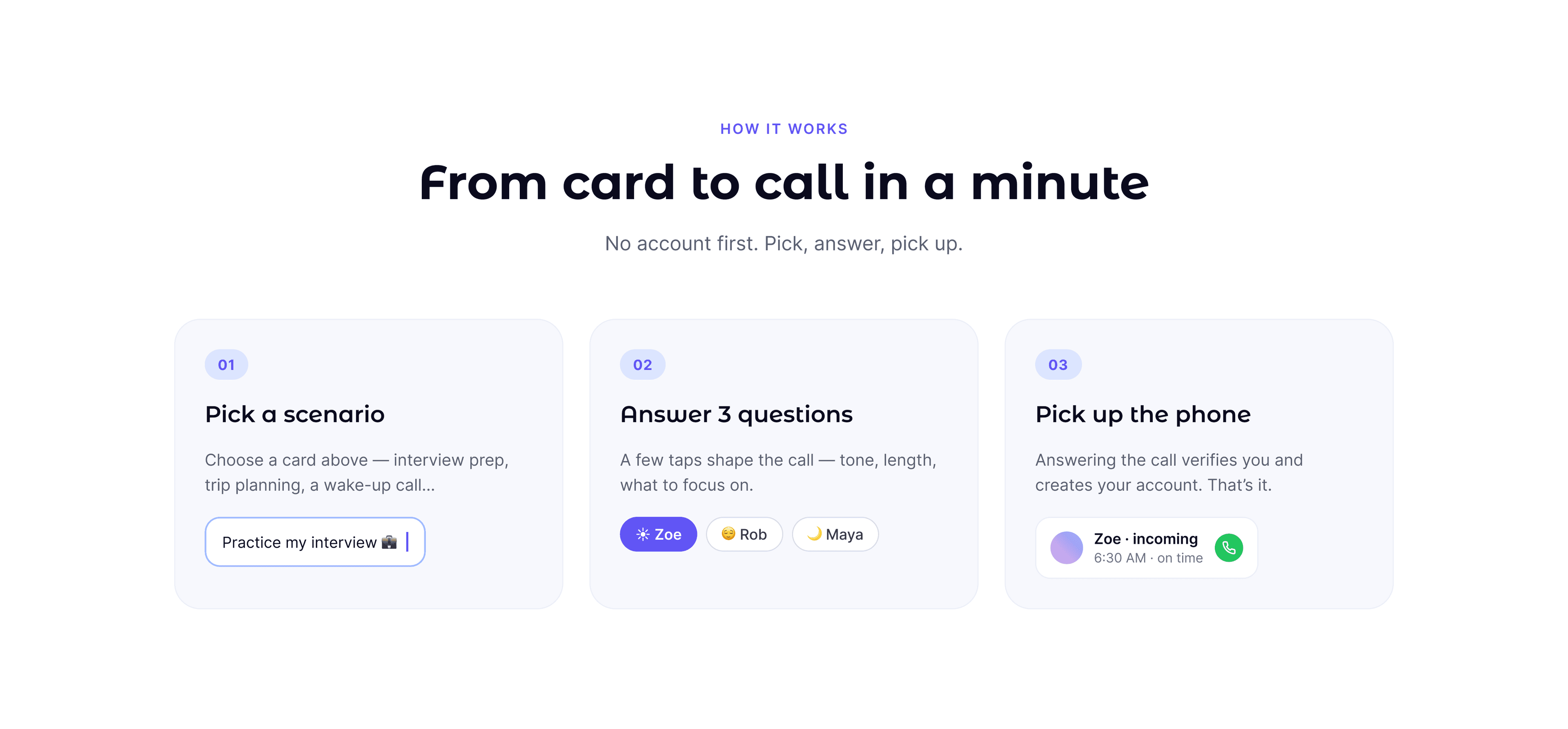 How the Vera Caller app works for scheduled phone calls